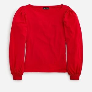 J. Crew Matte jersey puff-sleeve T-shirt Tee